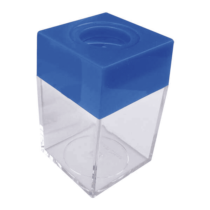 Dohe Portaclips en Plastico con Deposito Transparente - 42x42x70mm - Embocadura Imantada de Color Azul 1