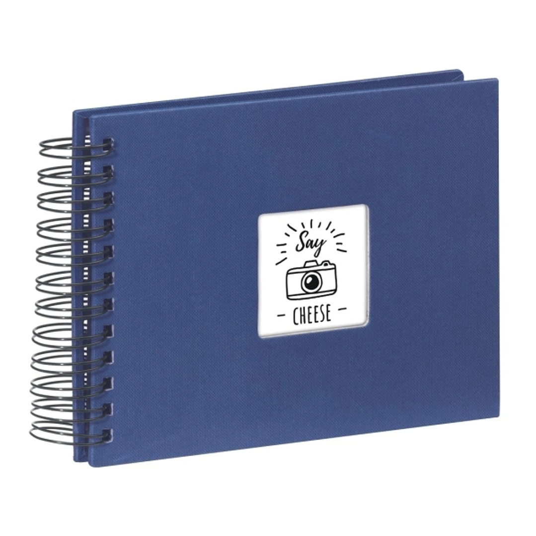 Hama Fine Art Album de Fotos con Espiral - 50 Paginas Negras - Tapa de Papel - 24x17cm - Color Azul 1
