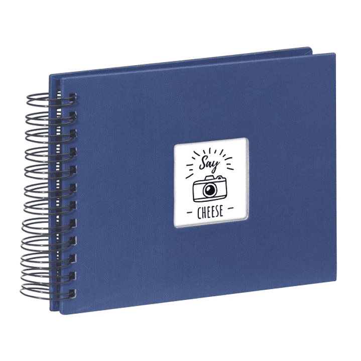 Hama Fine Art Album de Fotos con Espiral - 50 Paginas Negras - Tapa de Papel - 24x17cm - Color Azul 1