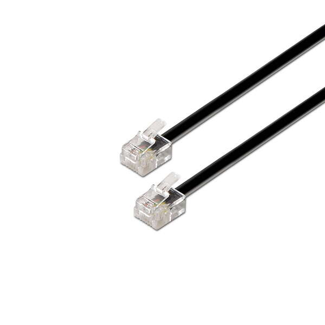 Aisens Cable de Telefono 6P4C - M-M - 2.0m - Color Negro 1