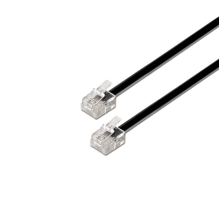 Aisens Cable de Telefono 6P4C - M-M - 2.0m - Color Negro 1