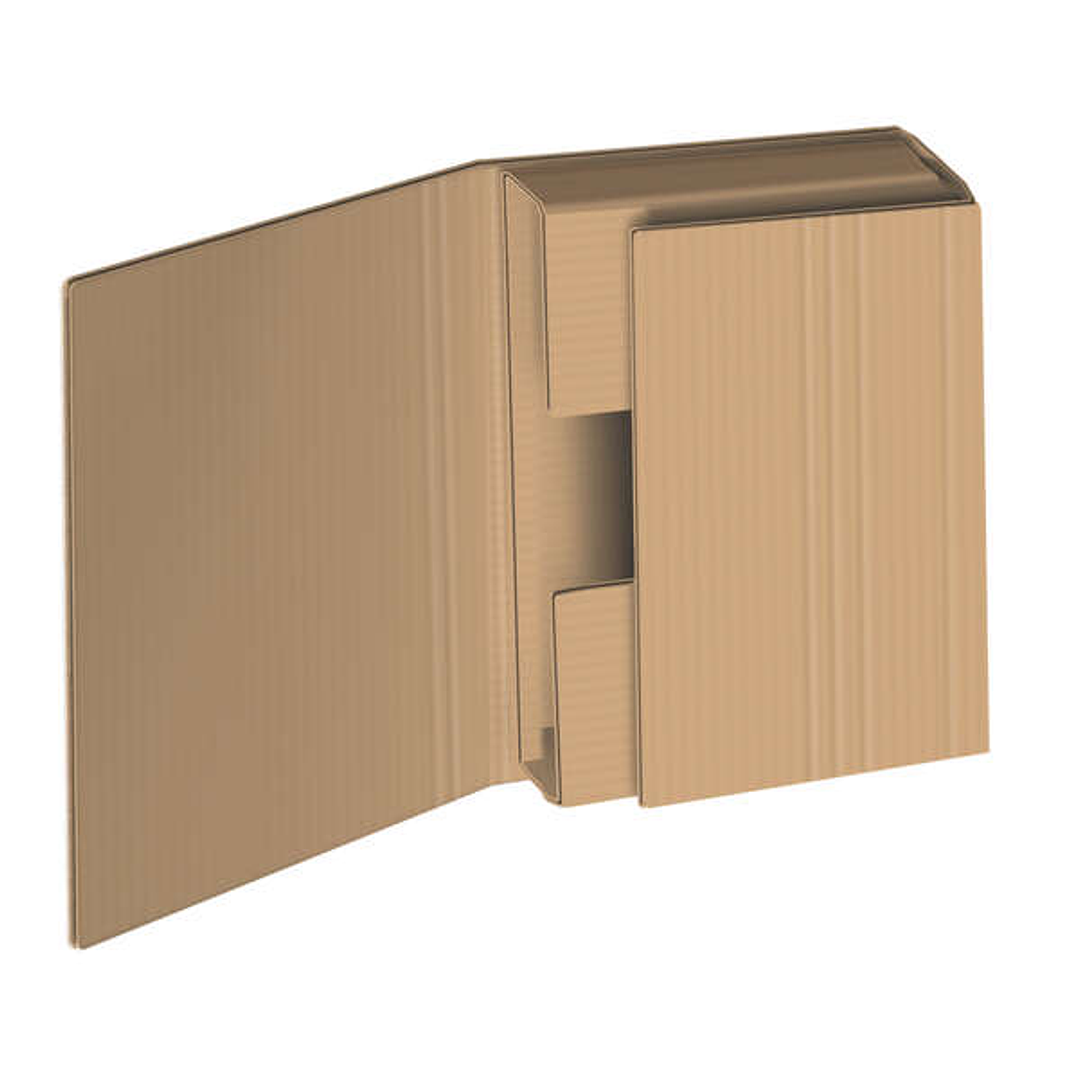 Dohe Estuche de Envio Automontable de Embalaje - Carton Marron de Canal - Solapas Ajustables - Multiples Pliegues para Adaptar Tamaño - Resistente y P 1