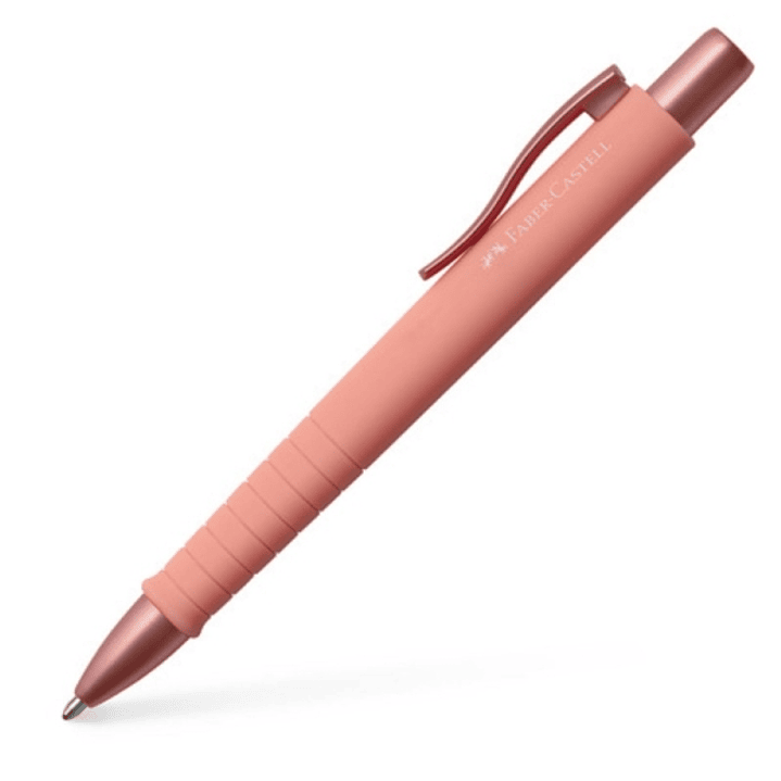 Faber-Castell Poly Ball Urban Limited Edition Boligrafo Retractil XB - Forma Triangular Ergonomica - Suave al Tacto - Color Coral 1