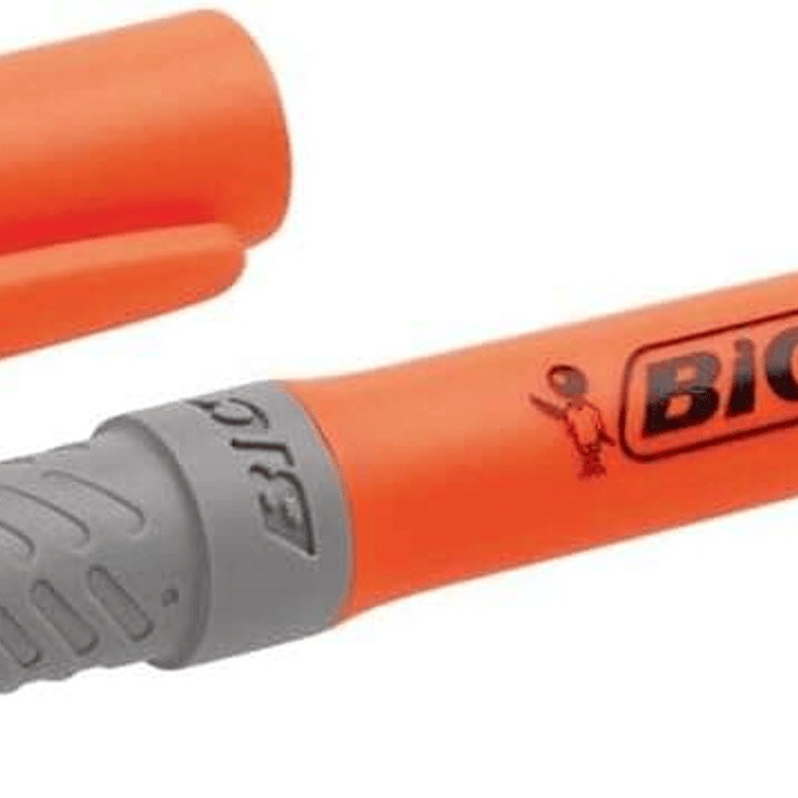 Bic Highlighter Grip Marcador Fluorescente - Punta Biselada - Trazo entre 1.60 y 3.30 mm - Grip Texturizado - Color Naranja 1