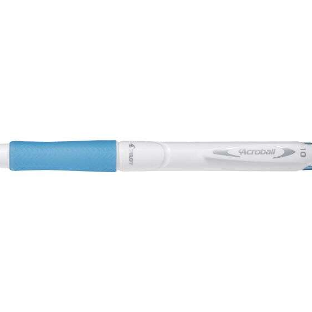 Pilot Boligrafo de Bola Retractil Acroball PureWhite - Recargable - Fabricado con Plastico Reciclado - Punta Redonda 1mm - Trazo 0.28mm - Grip Ergonom 1