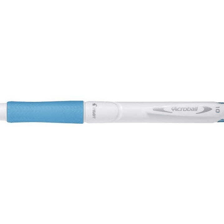 Pilot Boligrafo de Bola Retractil Acroball PureWhite - Recargable - Fabricado con Plastico Reciclado - Punta Redonda 1mm - Trazo 0.28mm - Grip Ergonom 1