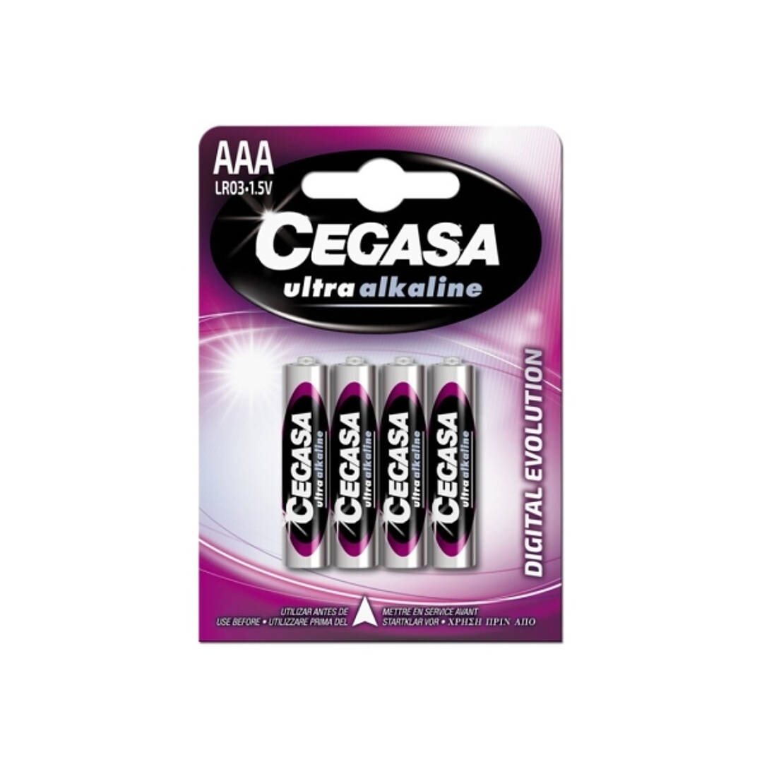 Cegasa Ultra Alcaline Pack de 4 Pilas LR03 AAA - Alta Tecnologia - Mas Capacidad, Potencia y Rendimiento 1