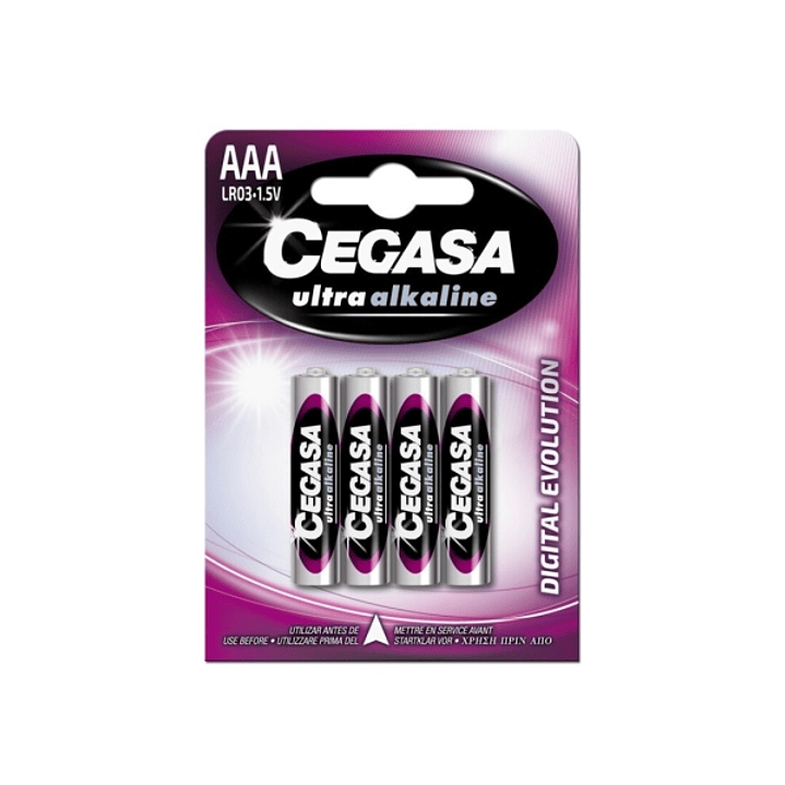 Cegasa Ultra Alcaline Pack de 4 Pilas LR03 AAA - Alta Tecnologia - Mas Capacidad, Potencia y Rendimiento 1