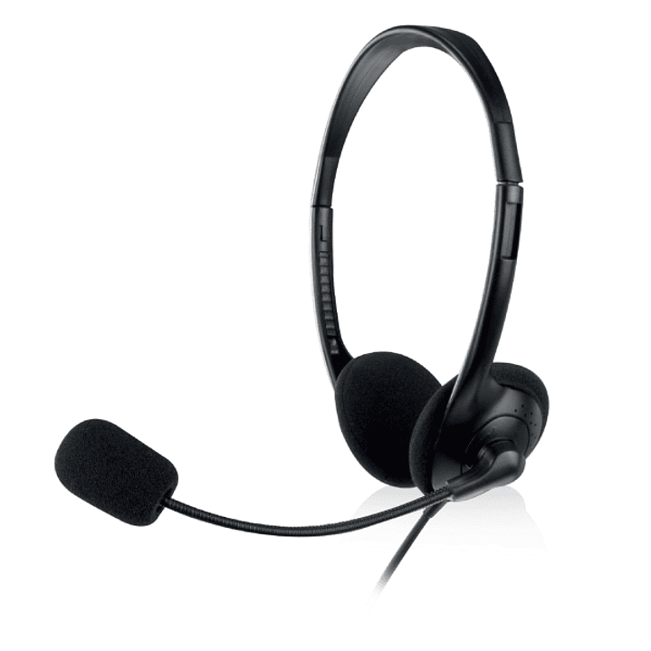 Ewent Auriculares Estereo - Microfono Integrado - 2x Jack de 3.5mm - Cable de 2.1m - Color Negro 1