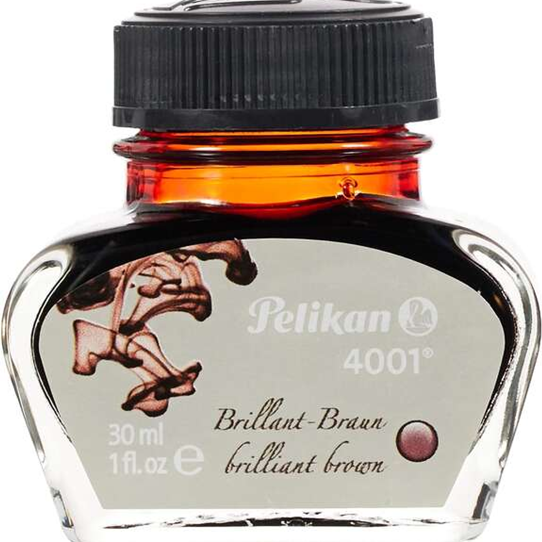 Pelikan Tinta 4001 No.78 - Frasco 30ml - Tintero de 30ml - Asegura el Perfecto Funcionamiento de la Estilografica - Color Pardo 1