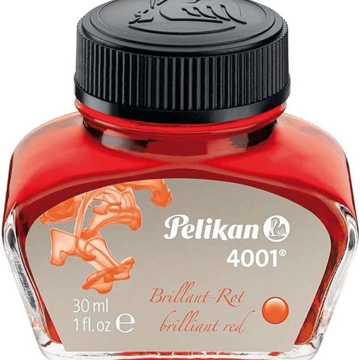 Pelikan Tinta 4001 No.78 - Frasco 30ml - Frasco de 30ml - Asegura el Perfecto Funcionamiento de la Estilografica - Color Rojo 1