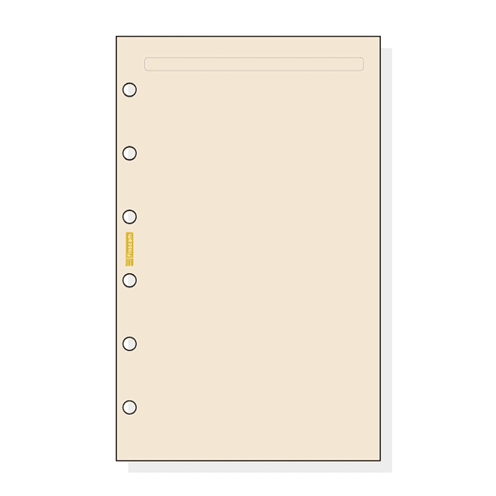 Finocam C343 Notas de Recambio para Agendas Classic - Liso - Formato 603 - 79x127x5mm - Color Crema 1