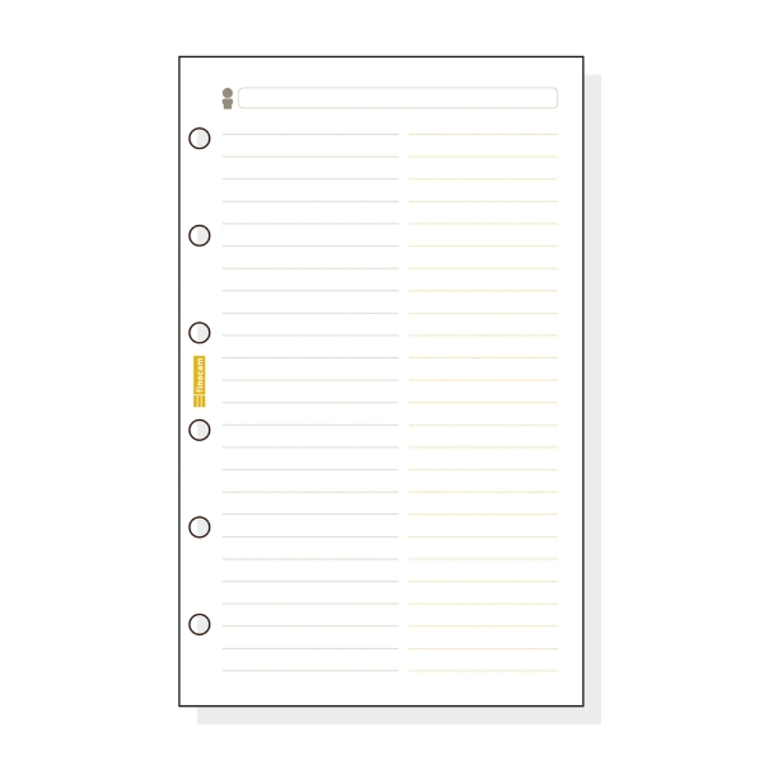 Finocam C354 Recambio Telefonico para Agendas Classic - Formato 603 - 79x127x5mm - Color Blanco 1