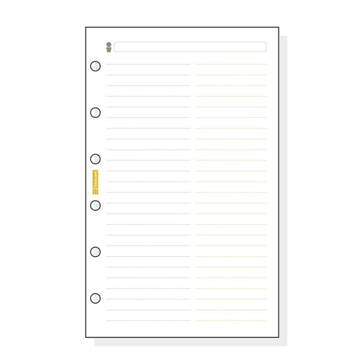 Finocam C354 Recambio Telefonico para Agendas Classic - Formato 603 - 79x127x5mm - Color Blanco 1