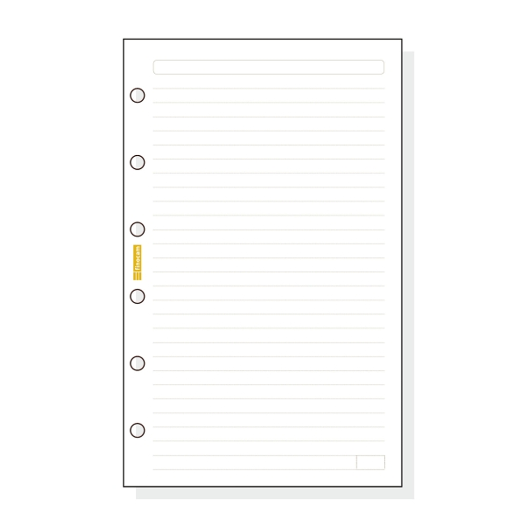 Finocam C341 Recambio para Agendas Classic - Lineas Guia - Formato 603 - 79x127x5mm - Color Blanco 1