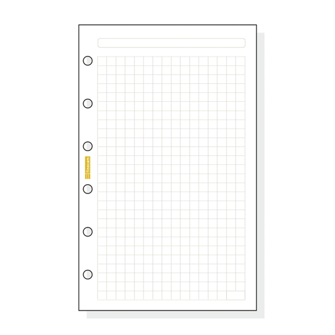 Finocam C340 Recambio para Agendas Classic - Cuadriculado - Formato 603 - 79x127x5mm - Color Blanco 1