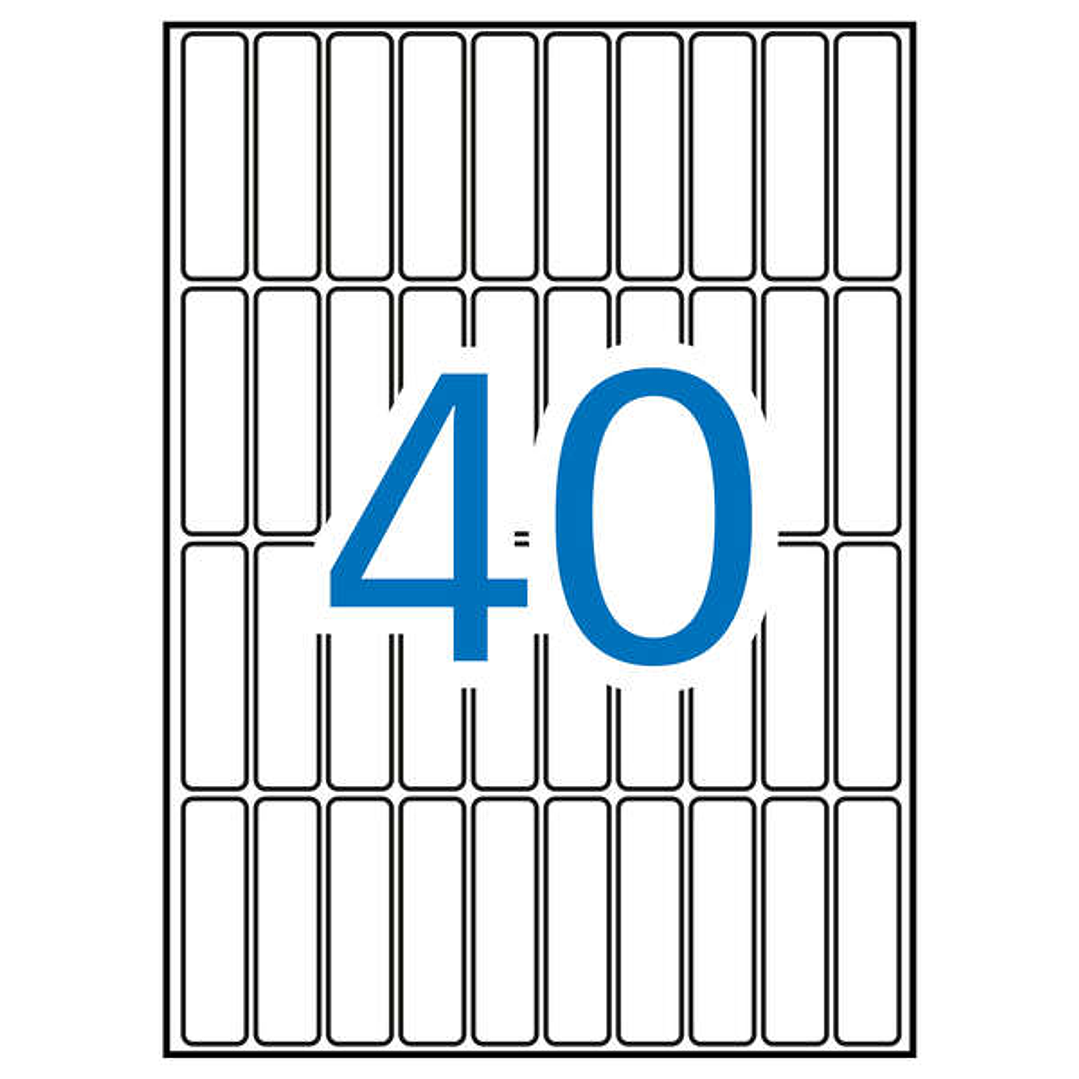 Apli Etiquetas A5 Blancas 13.0 x 50.0mm 15 Hojas 1