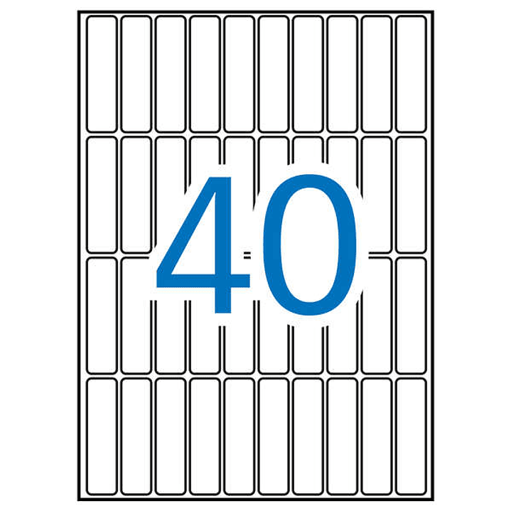 Apli Etiquetas A5 Blancas 13.0 x 50.0mm 15 Hojas 1