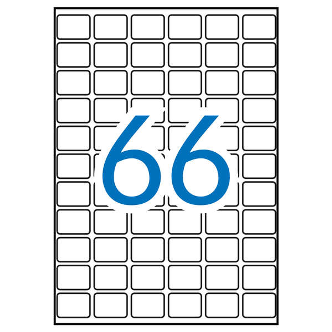 Apli Pack de 990 Etiquetas Rectangulares 16x22mm - 15 Hojas por 66 Etiquetas - Adhesivo Permanente - Cantos Romos - Color Blanco 1