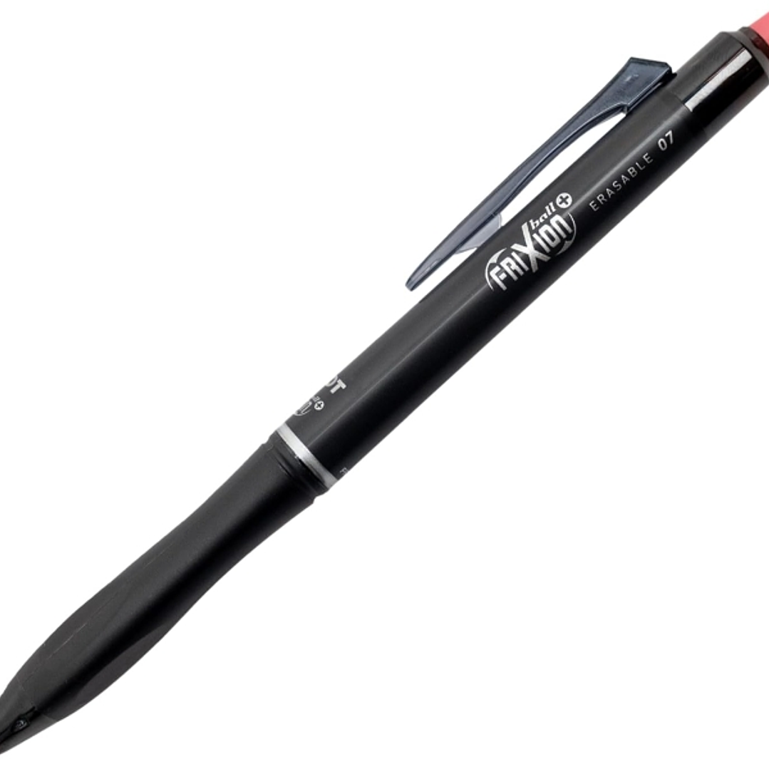 Pilot Frixion Ball Plus Boligrafo Borrable - Punta de 0.7mm y Trazo de 0.35mm - Recargables - 80% de Plastico Reclclado - Color Rojo 1