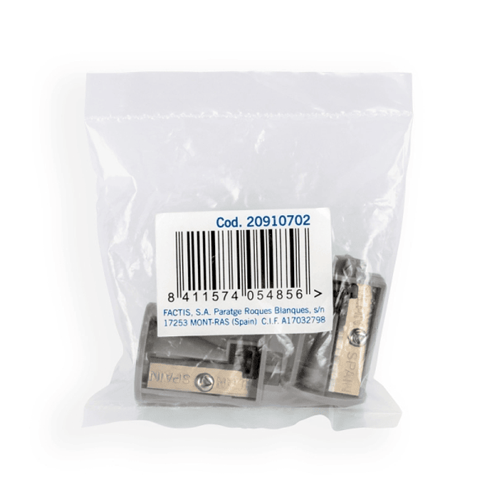 Milan Pack de 2 Sacapuntas de Recambio para Sacapuntas Electrico Doble - Maxi y Regular - Color Transparente 1