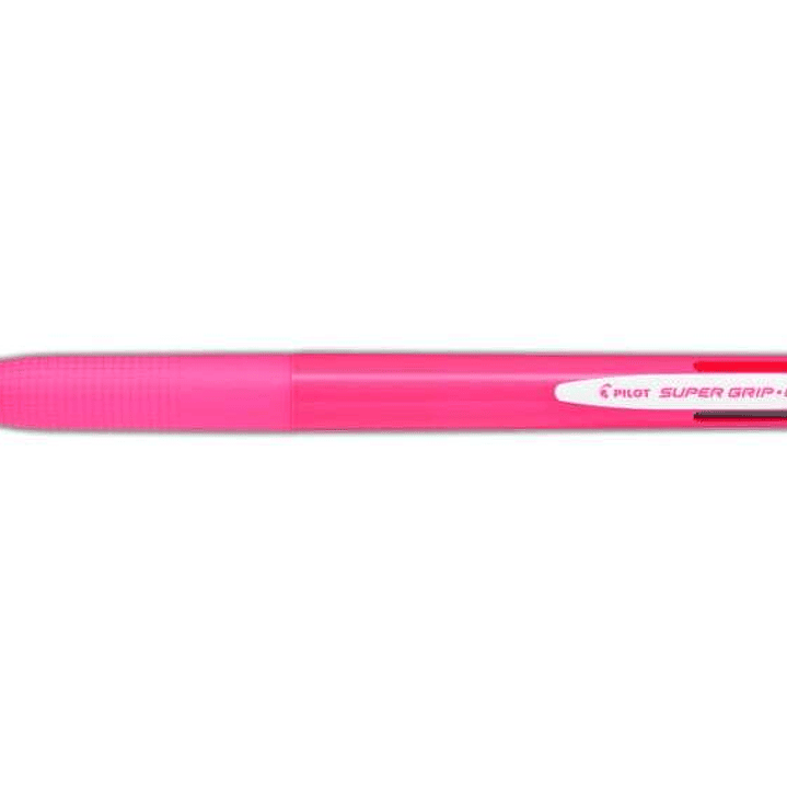 Pilot Boligrafo de Bola Retractil Super Grip G4 - 4 Colores - Punta 1.0mm - Trazo 0.27mm - Cuerpo Rosa 1