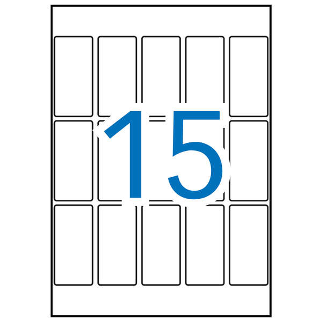 Apli Etiquetas A5 Blancas 26.0 x 54.0mm 15 Hojas 1