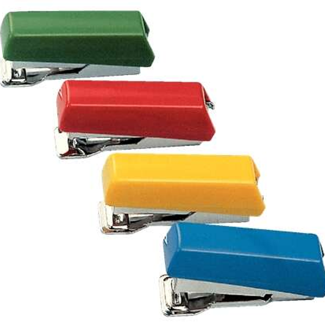 Petrus 202 Grapadora Bambina + 1 Caja de Grapas 202 - Hasta 5 Hojas - Longitud 5cm - Colores Surtidos 1