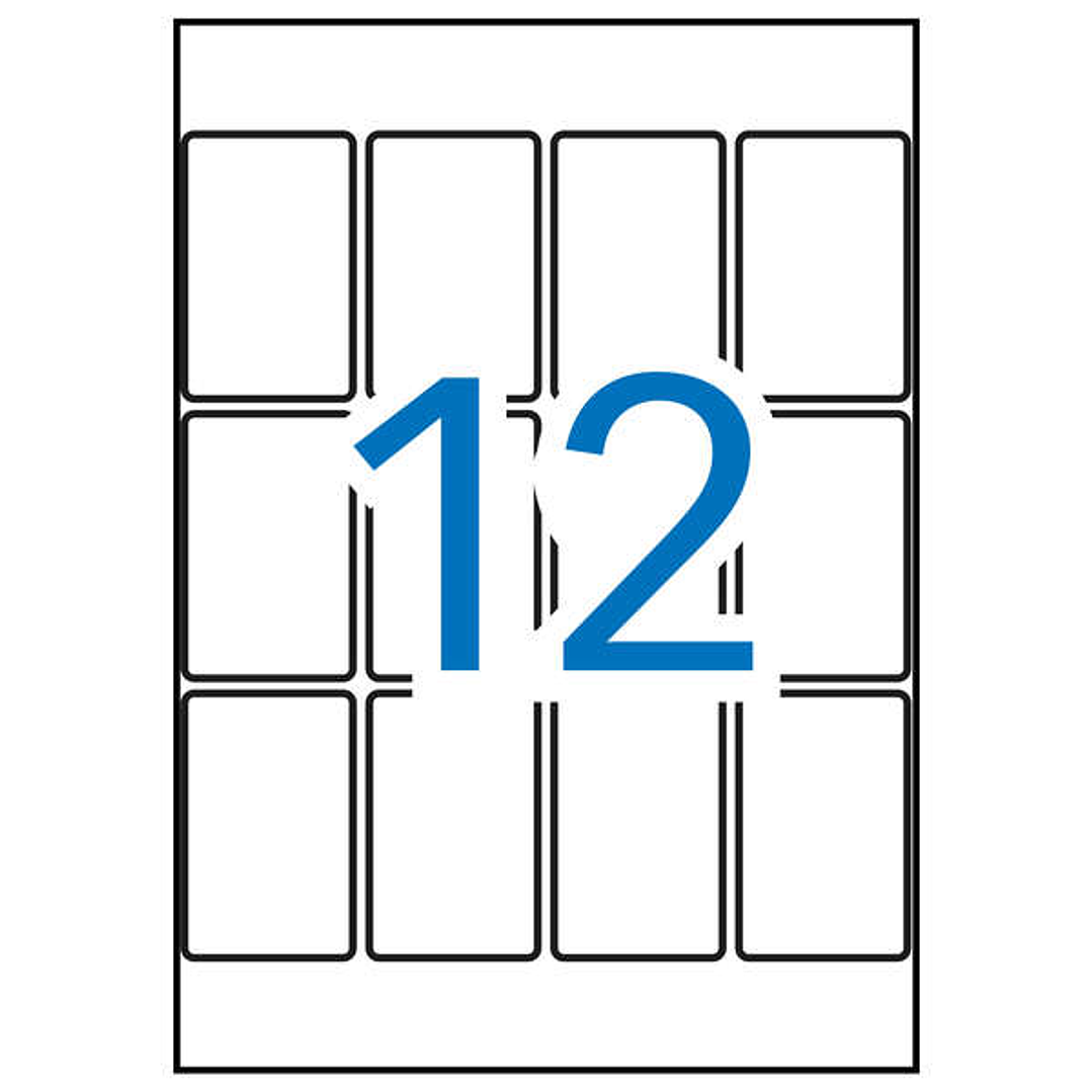 Apli Etiquetas A5 Blancas 34.0 x 53.0mm 15 Hojas 1