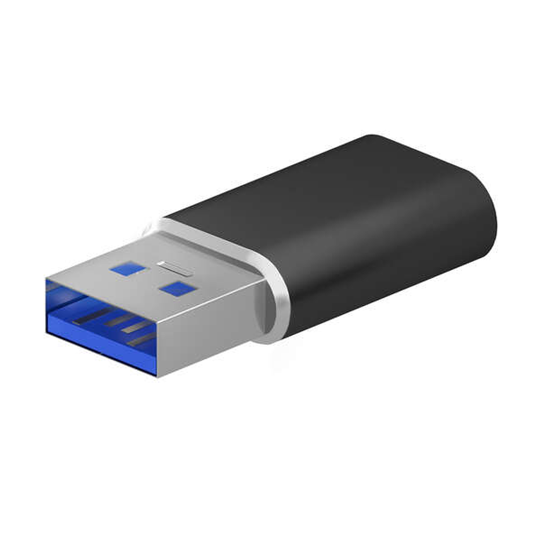 Aisens Mini Adaptador USB 3.2 Gen2/USB 2.03A - Tipo USB-C/H-A/M - Color Negro 1