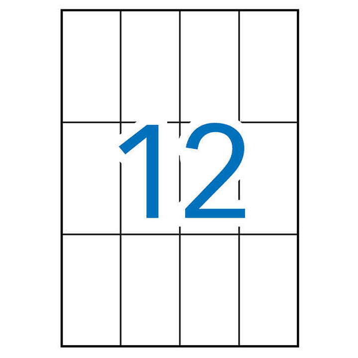 Apli Etiquetas A5 Blancas 70.0 x 37.0mm 15 Hojas 1