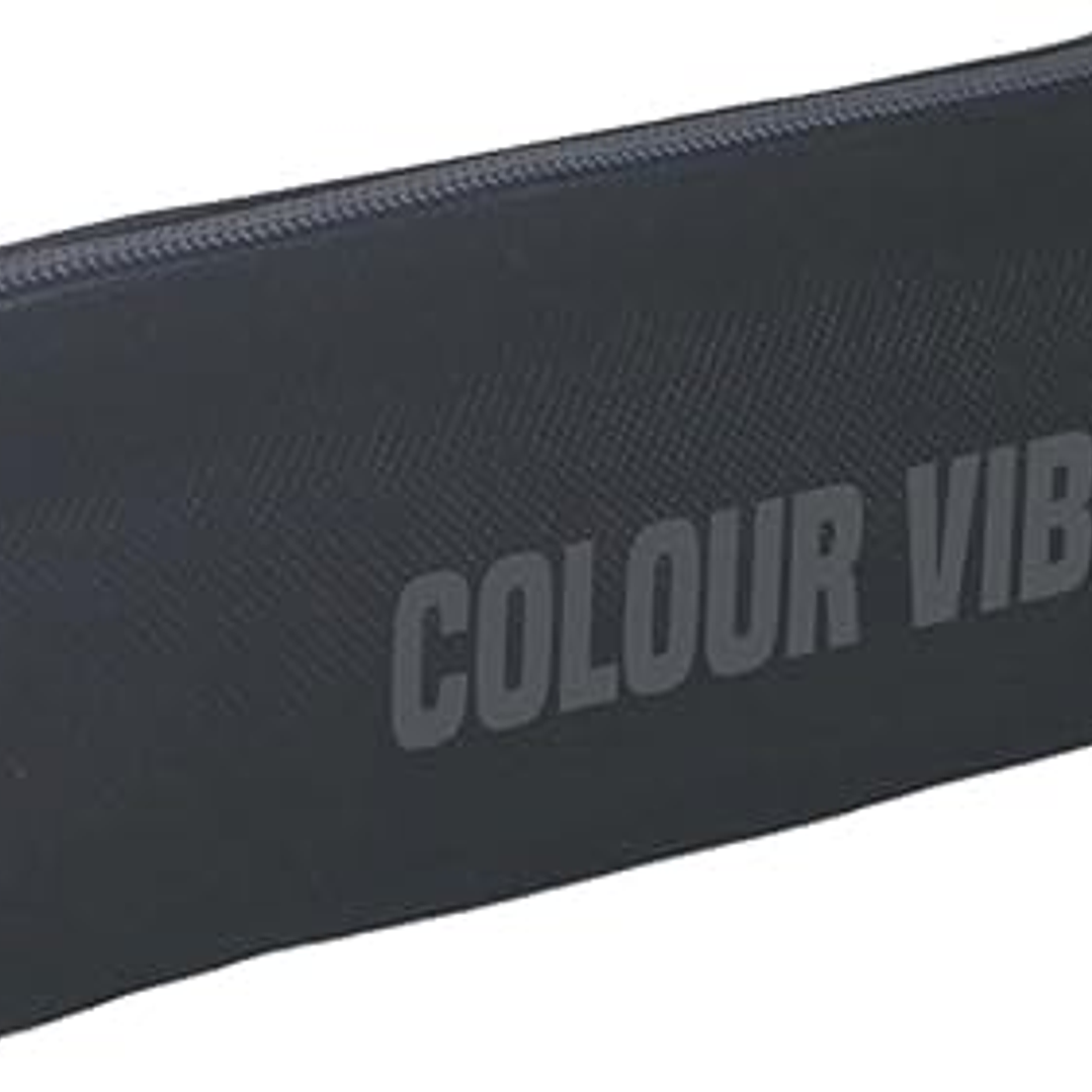 Dohe Colour Vibes Portatodo Cuadrado - Cierre con Cremallera y Tirador de Goma - Color Negro 1