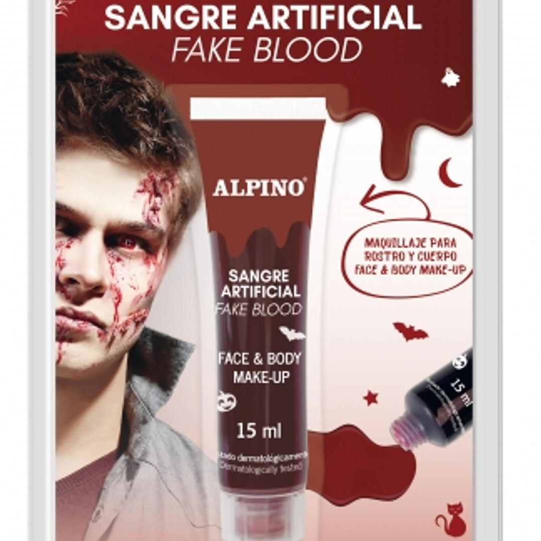 Alpino Bote de Sangre Artificial 15ml - Textura Viscosa - Color Realista - Testado Dermatologicamente - Se Lava con Agua y Jabon 1