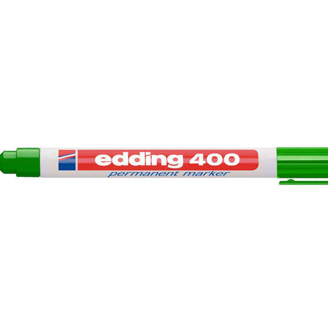 Edding 400 Rotulador Permanente - Punta Redonda - Trazo 1 mm. - Recargable - Secado Rapido - Color Verde 1