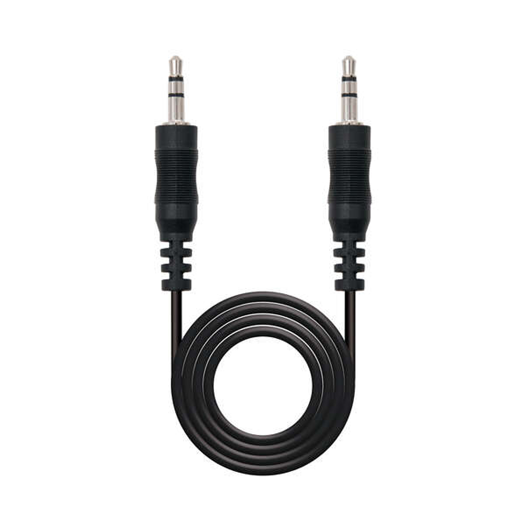 Nanocable Cable Audio Estereo Jack 3.5mm Macho a Jack 3.5mm Macho 3m - Color Negro 1