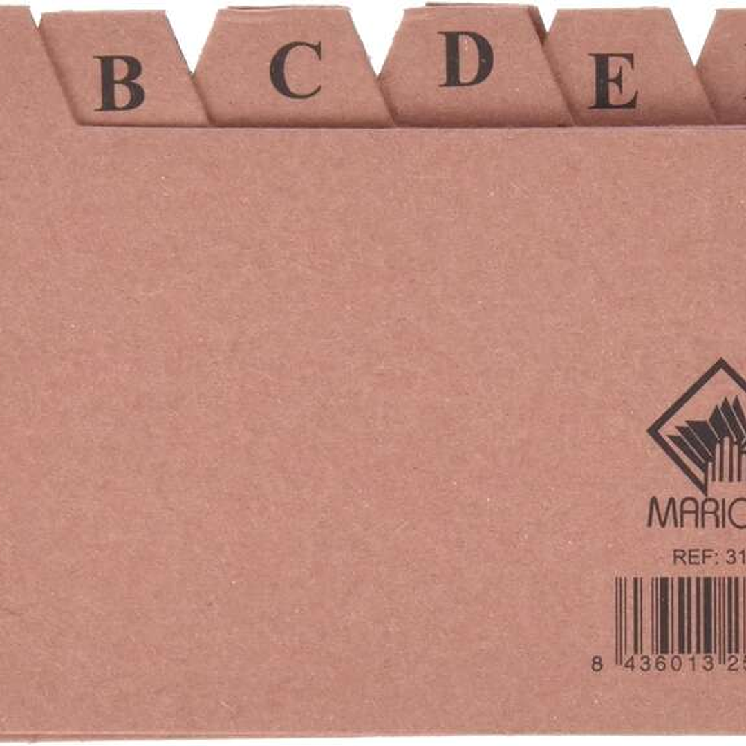 Mariola Indice A-Z Nº2 para Fichero - Medidas 125x75mm - Color Marron 1