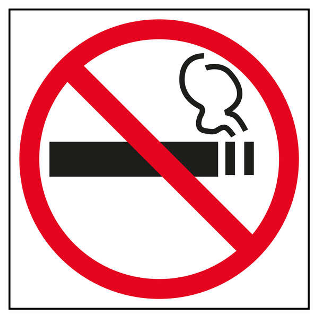 Apli Pegatina en PVC de Señalizacion Prohibido Fumar 114x114mm - Adhesivo Permanente 1