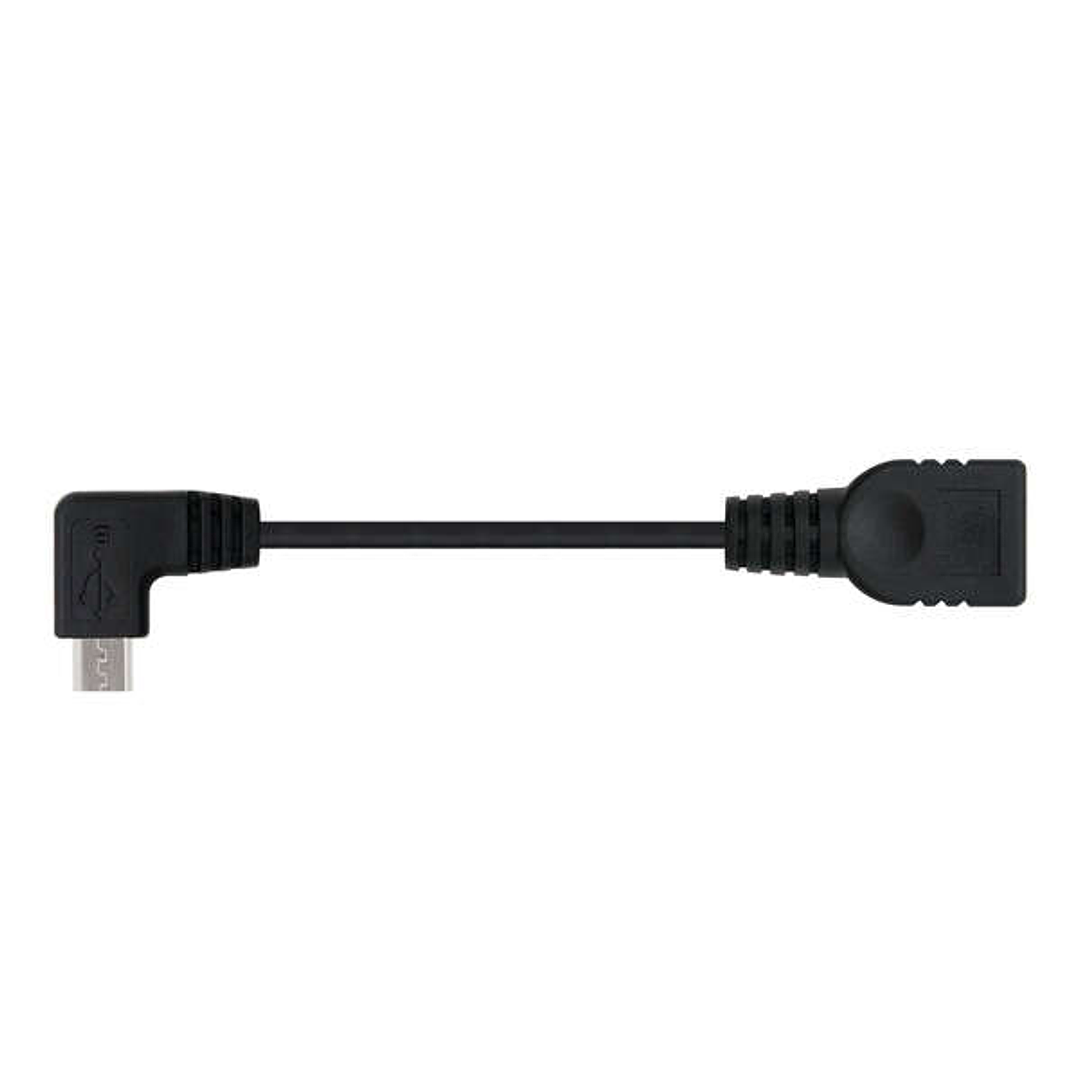 Nanocable Cable Micro USB 2.0 OTG Acodado Macho a USB-A Hembra 15cm 1