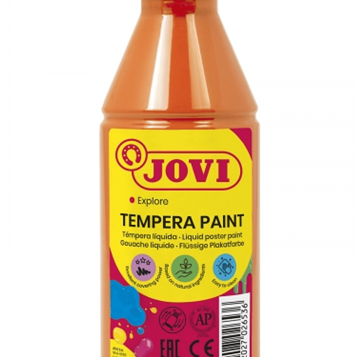 Jovi Tempera Paint Tempera Liquida 250ml - Base Agua - Lista para Usar - Alto Poder Cubriente - Secado Rapido - Excelente Fluidez - Adherencia en Mult 1