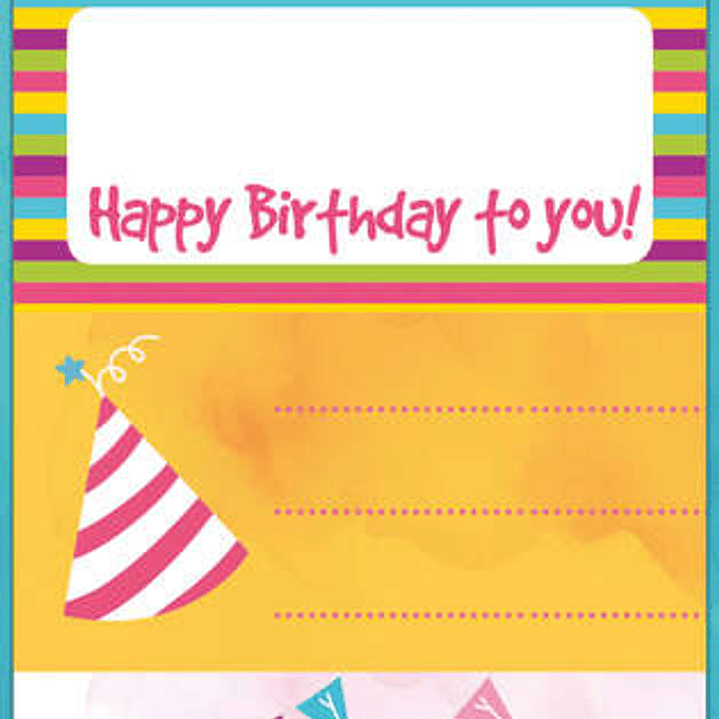 Apli Etiquetas Adhesivas Happy Birthday - Tamaño 76x39mm - 9 Etiquetas en 3 Hojas - Adhesivo Permanente de Alta Calidad - Ideal para Marcar e Identifi 1