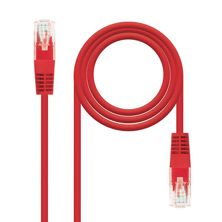 Nanocable Cable de Red Latiguillo RJ45 Cat.6 UTP AWG24 0.50m - Color Rojo 1