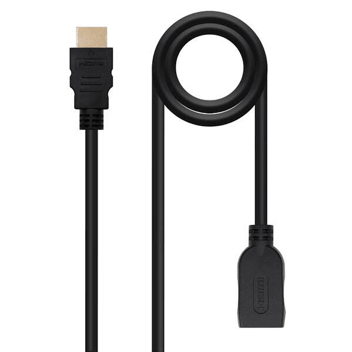Nanocable Cable HDMI 2.0 Prolongador A/M-A/H - 2.0m - Color Negro 1