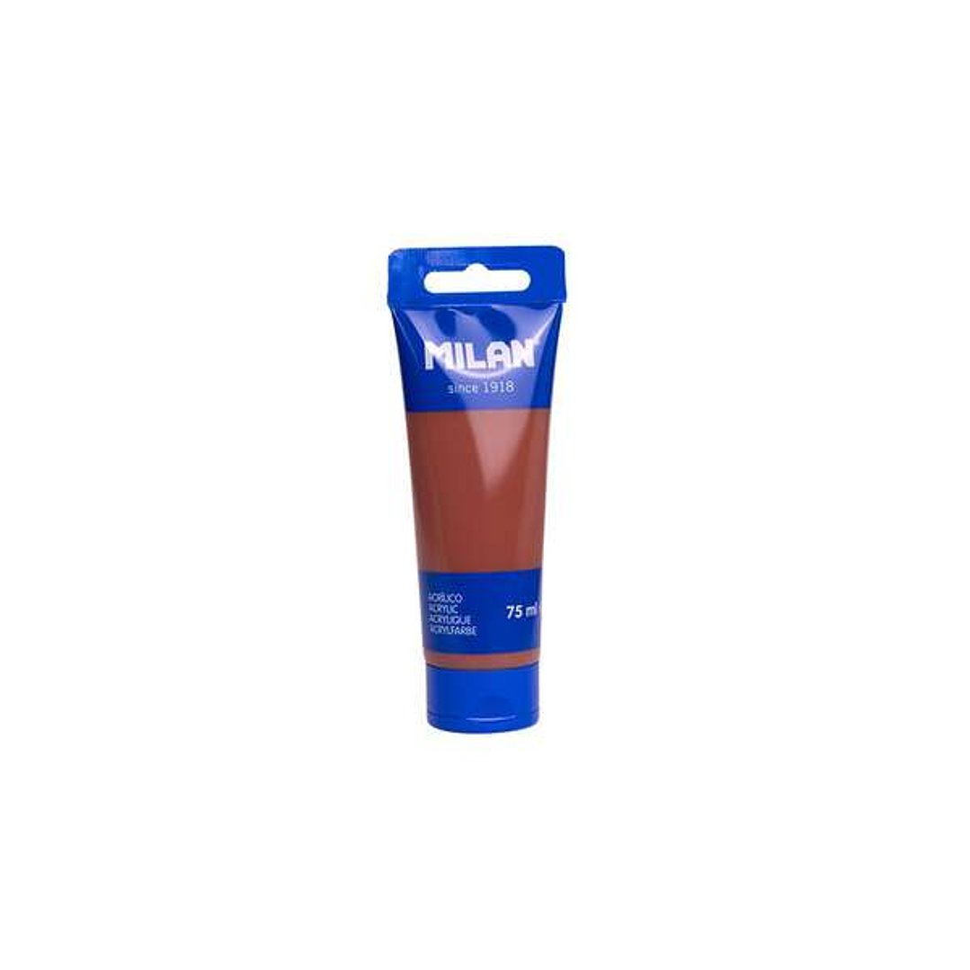 Milan Tubo de Pintura Acrilica 75ml - Pigmentos de Alta Calidad - Mezclable - Color Marron 1