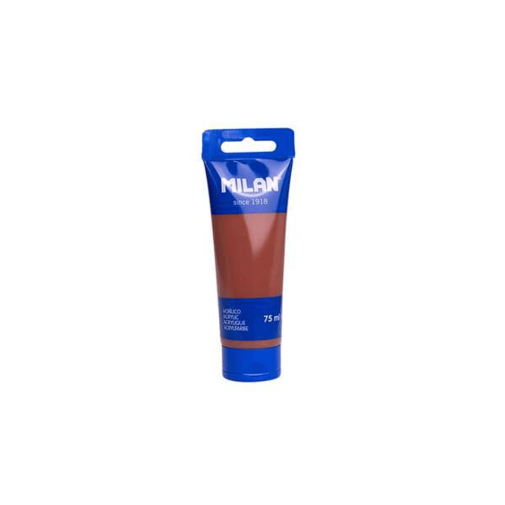 Milan Tubo de Pintura Acrilica 75ml - Pigmentos de Alta Calidad - Mezclable - Color Marron 1