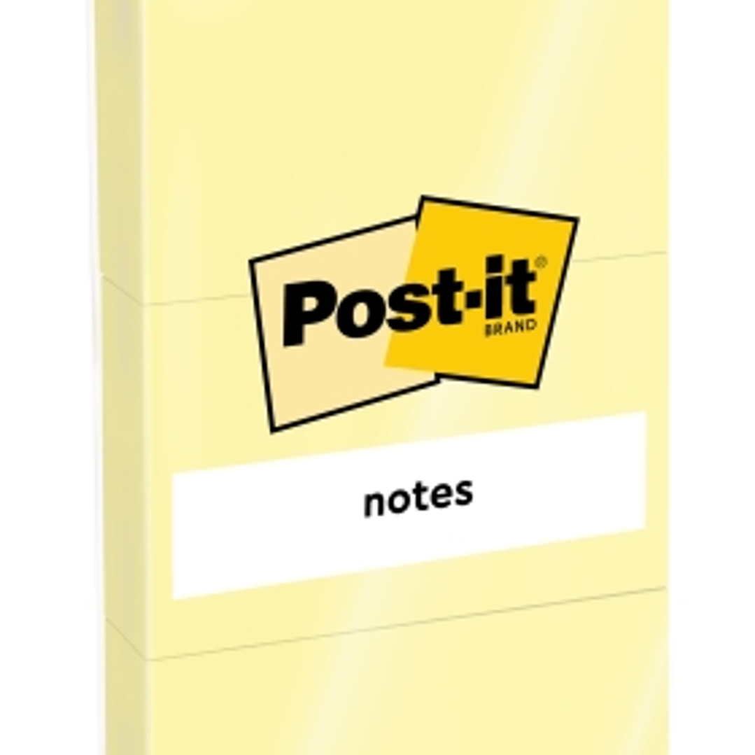 Post-It Pack de 3 Blocs de 100 Notas Adhesivas Reposicionables - 38x51mm - 100% PEFC - Color Amarillo Claro 1