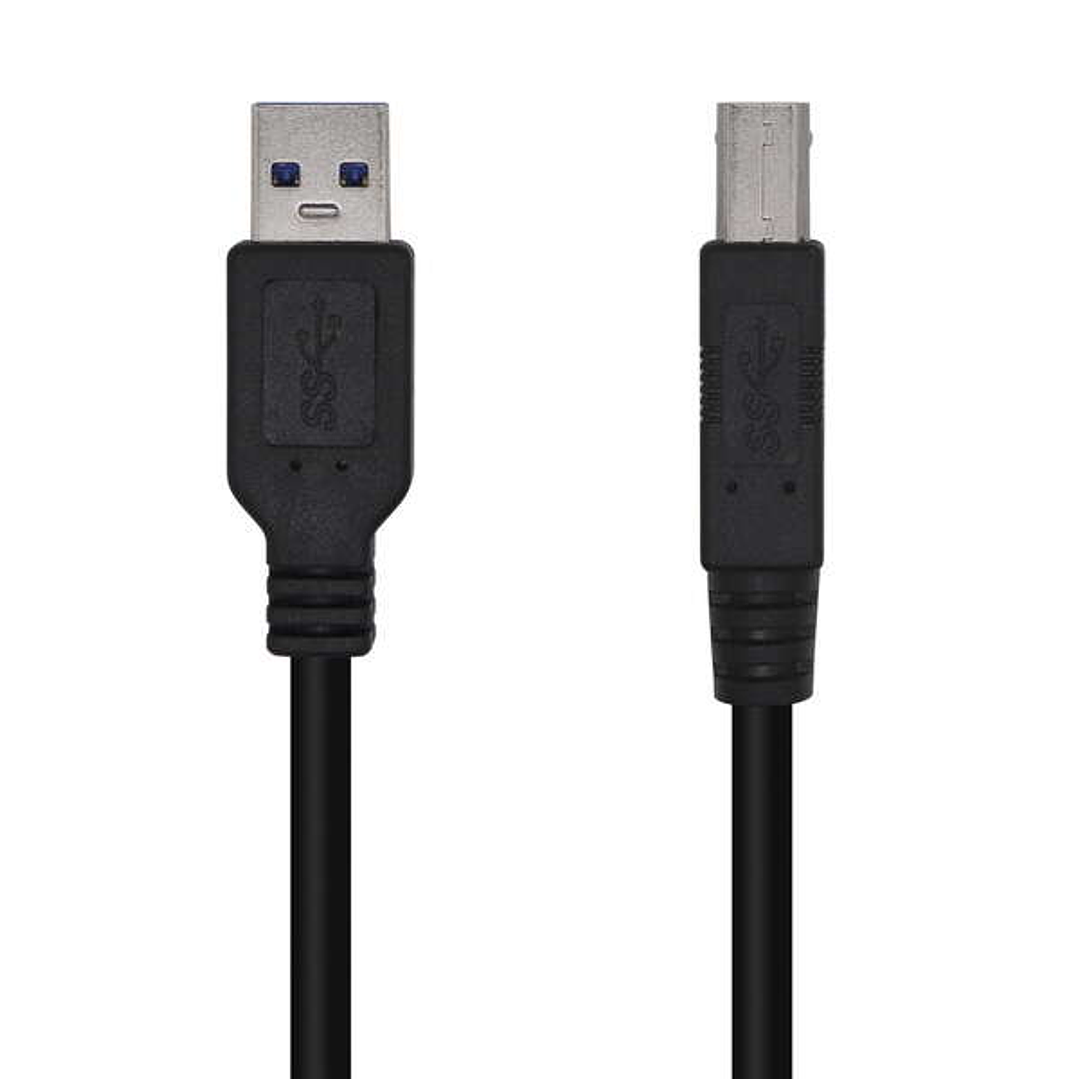 Aisens Cable USB 3.0 Impresora Tipo A/M-B/M - 3.0M - Color Negro 1