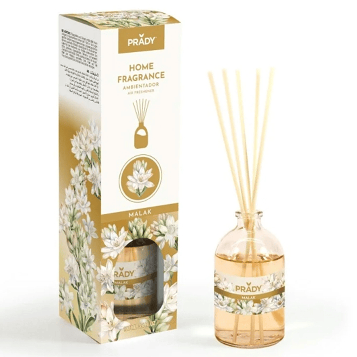 Prady Ambientador Mikado Malak - Frasco de Cristal 100 ml y Varitas Difusoras 1