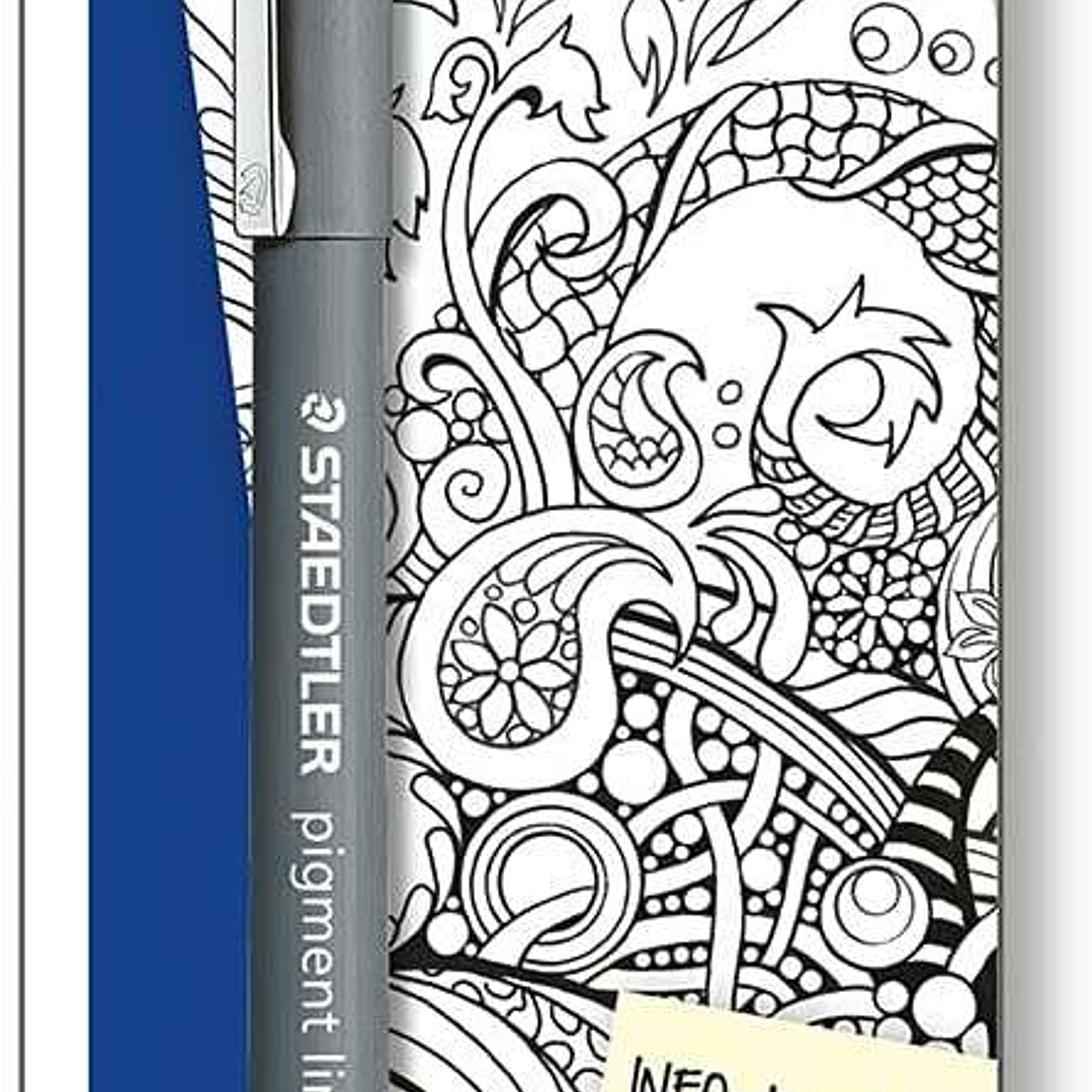 Staedtler Pigment Liner 308 Blister con Rotulador Calibrado - Trazo 0.2mm - Punta Engarzada en Metal - Color Negro 1