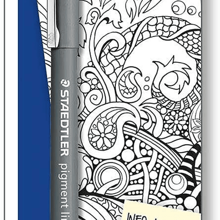 Staedtler Pigment Liner 308 Blister con Rotulador Calibrado - Trazo 0.2mm - Punta Engarzada en Metal - Color Negro 1