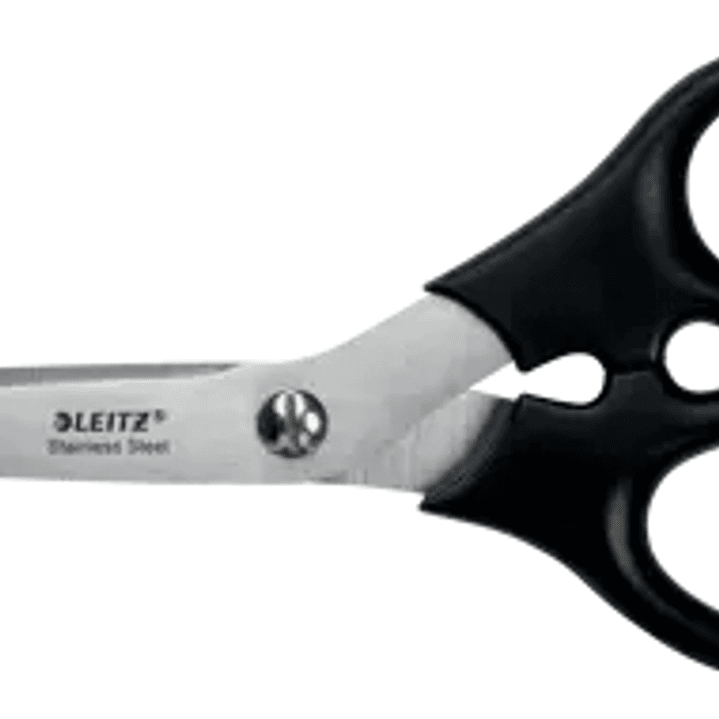 Leitz Tijeras de Acero Inoxidable 18.5cm - Agarre Ergonomico - Color Negro 1